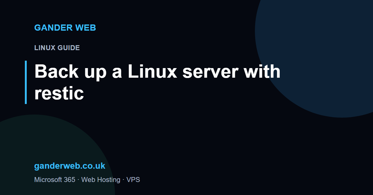 How to Back Up a Linux Server with Restic